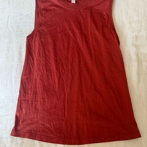 Lululemon Athletica Red Muscle Tee Tank Top